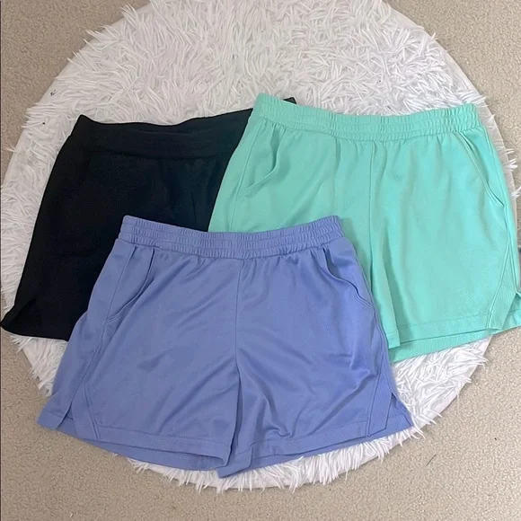 Athletic Works Black, Lavender and Mint Relaxed Fit Shorts - Picture 1 of 6